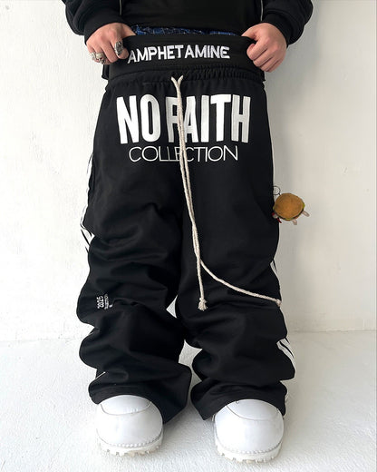 Calça de moletom masculina folgada com bordado de letras listradas padrão Y2K, moda urbana, Hip hop, Gótica, Harajuku, rock