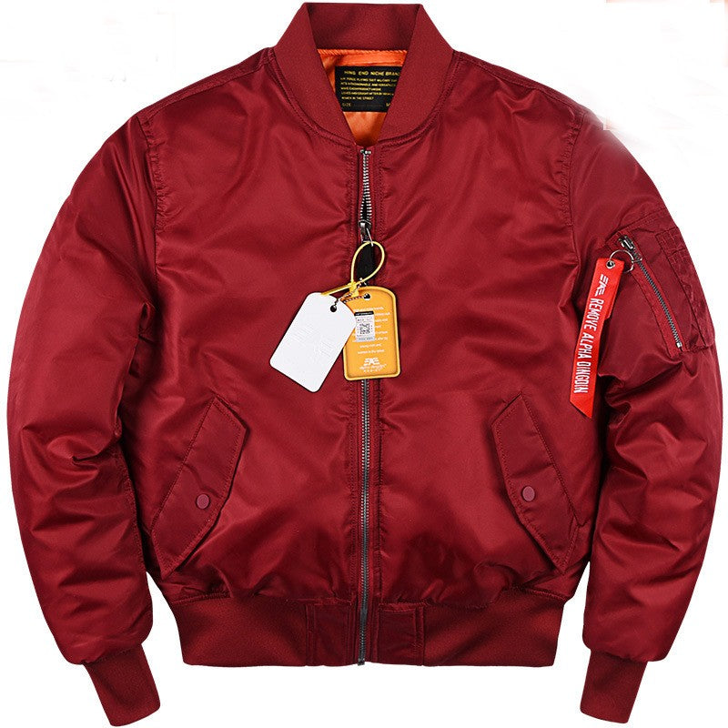 Winter Men's Bomber Jacket Thicken Warm Outerwear Outdoor Baseball Uniform Coat Large Size for Male