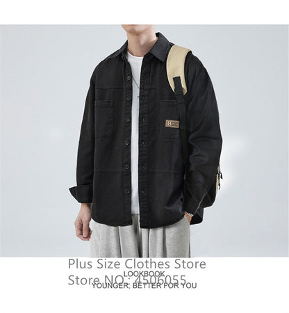 Loose Casual Boys Shirts Outdoor Long Sleeve Army Green Cotton 7XL 8XL 9XL 10XL 150KG Plus Size Cargo Blouses Black Men Clothes