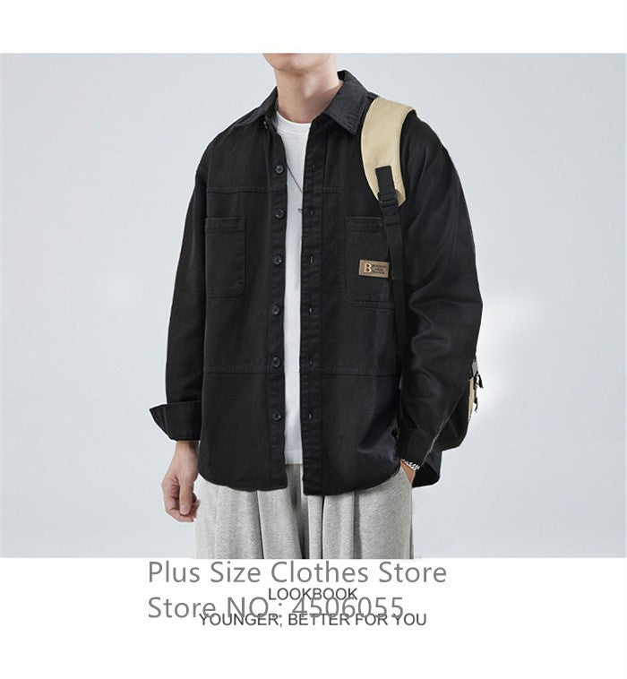 Loose Casual Boys Shirts Outdoor Long Sleeve Army Green Cotton 7XL 8XL 9XL 10XL 150KG Plus Size Cargo Blouses Black Men Clothes