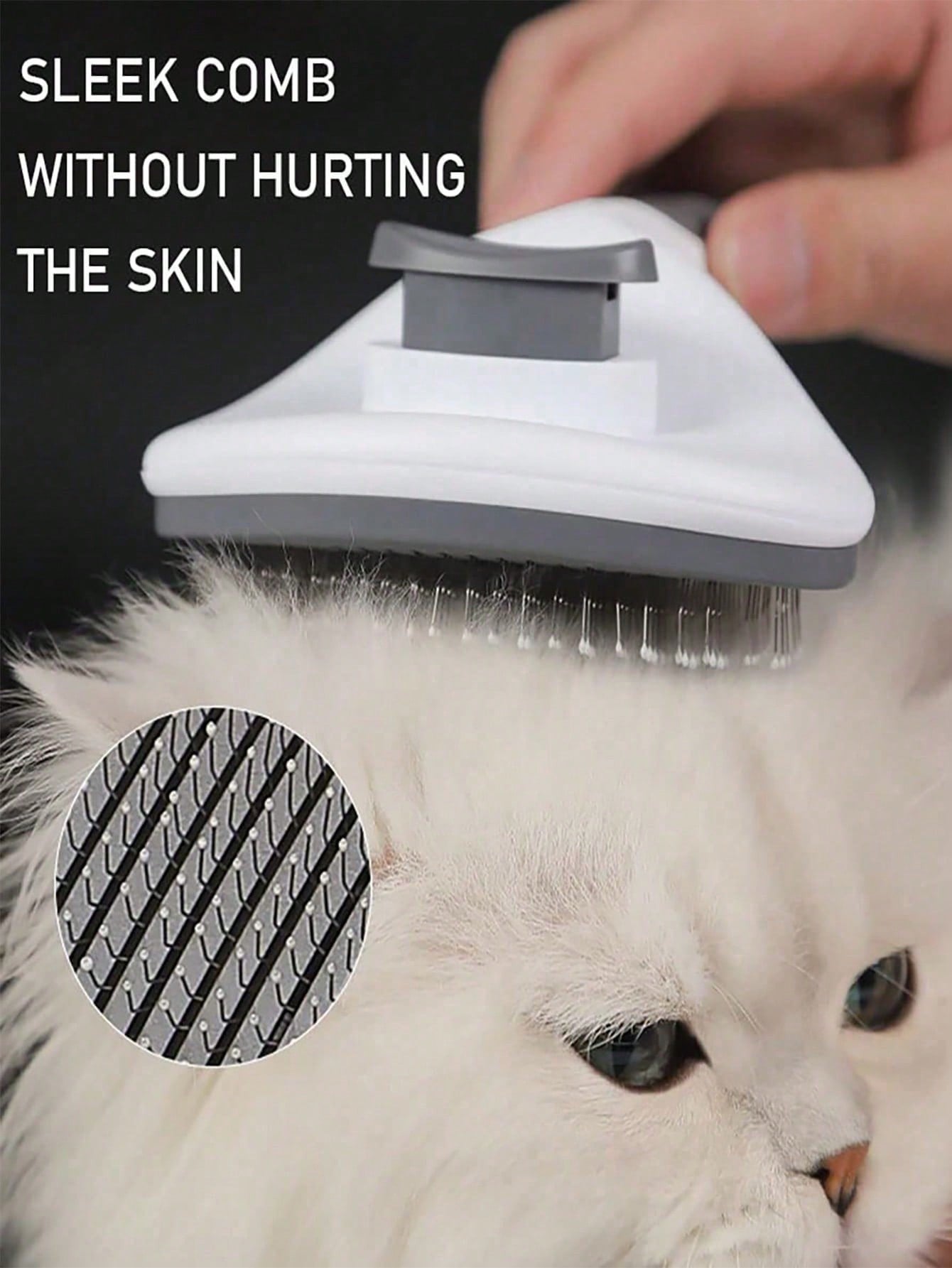 1 Escova para Cães, Escova para Gatos, Pente Pulga, Escova de Limpeza Automática, Escova de Pelo para Animais de Estimação, Escova de Massagem para Animais de Estimação, Escova para Remover Pelos Soltos