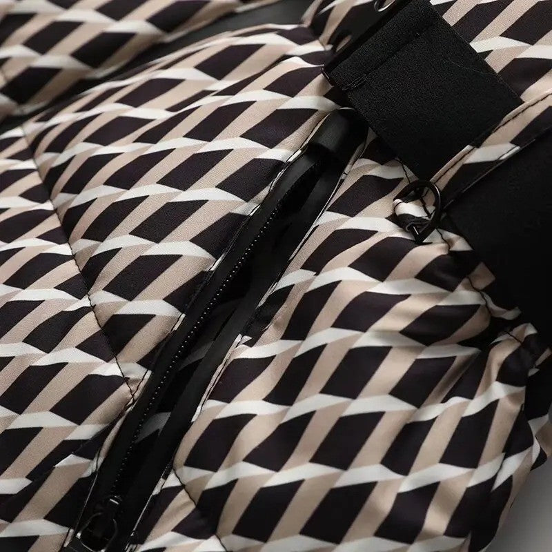 2025 New Women'S Fashion Waist With Belt Hooded Down Cotton Jacket Commuting Warm Windproof Jacket More Comfortable To Wear