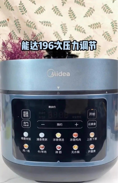 220V Midea Electric Pressure Cooker Stainless Steel Dual Pot Smart Multicooker for Home Kitchen CW