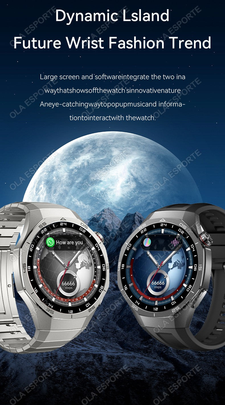 Novo Smartwatch GT5 Pro 5 Pro Masculino Tela HD AMOLED GPS Frequência Cardíaca Chamada Bluetooth IP68 À Prova D'água Smartwatch Masculino Presentes de F Fim de Ano