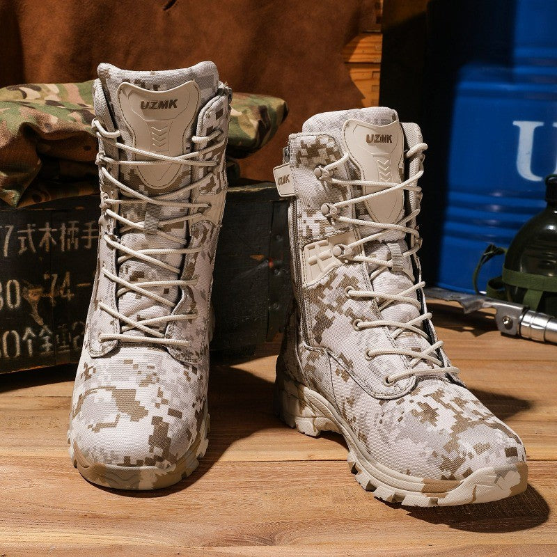 2025 Novos Tênis de Caminhada Para Homens Camuflagem Botas de Caça Masculinas Sapatos de Escalada Antiderrapantes Masculinos Botas de Trekking Masculinas de Designer