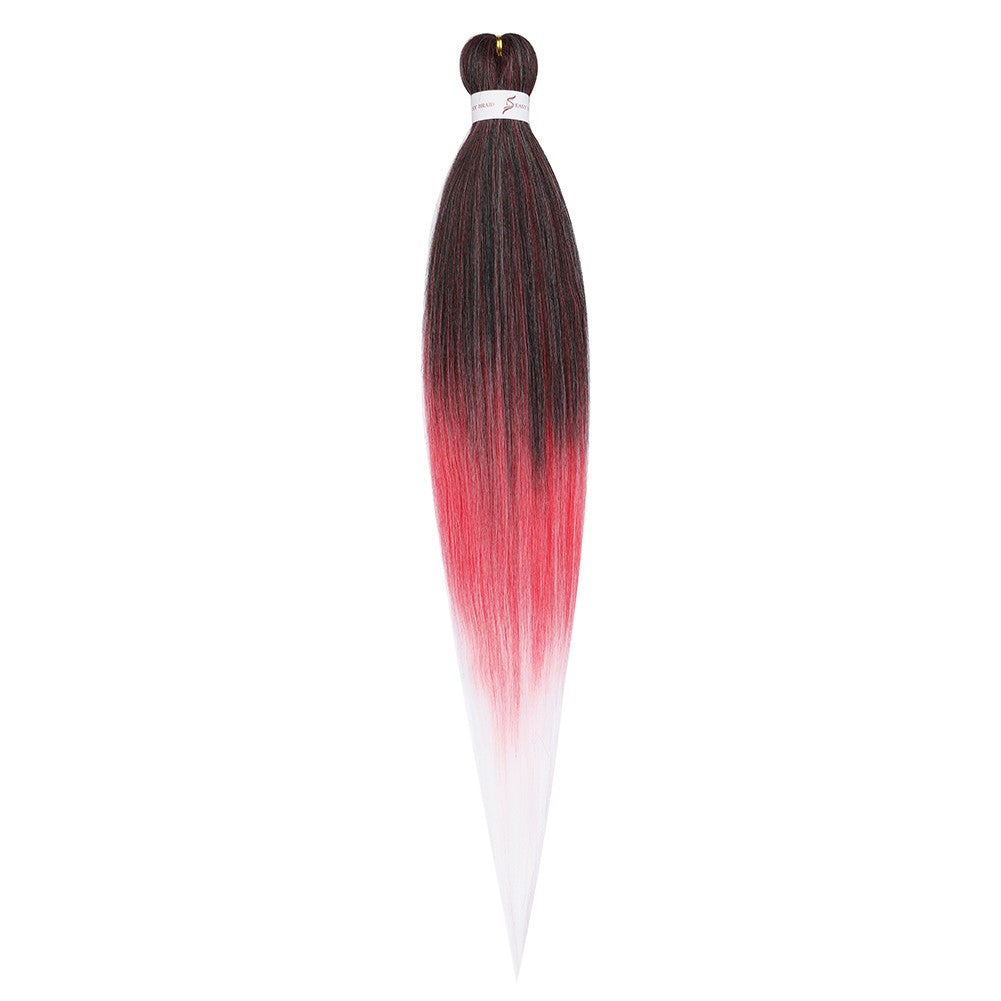 Cabelo Sintético Trançado Pré-esticado Profissional Sem Coceira Fibra Que Sela Em Água Quente 30'' Ombre Textura Yaki Extensões de Cabelo para Trança