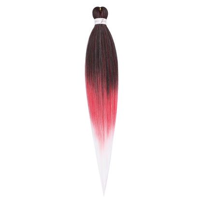 Cabelo Sintético Trançado Pré-esticado Profissional Sem Coceira Fibra Que Sela Em Água Quente 30'' Ombre Textura Yaki Extensões de Cabelo para Trança