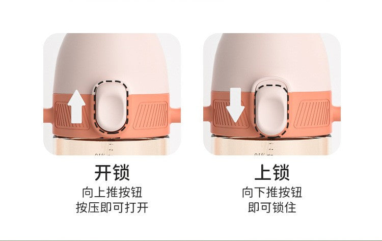 ? Minitutu ?New flip wide mouth PPSU baby bottle/drop and high temperature resistant baby bottle with child lock
