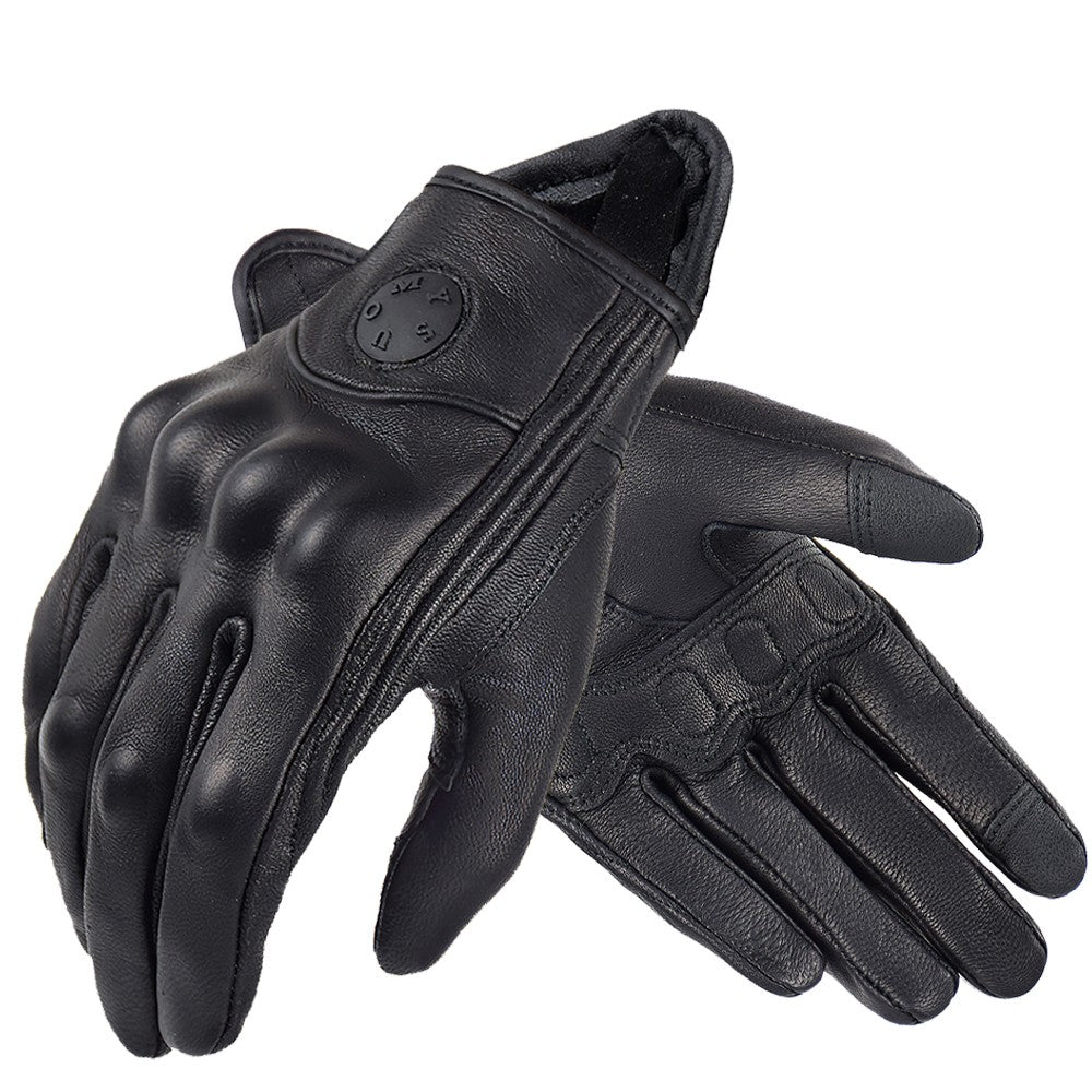 Luvas de motociclismo de couro de cabra Suomy Vintage, de verão, marrons, retrô, para motociclistas masculinos, luvas de motocross femininas, Luvas