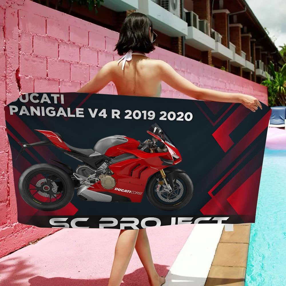 Ducati Motorcycle LOGO Printing Big Microfiber Beach Towels Towel Sand Beach Towels Pool Towel for Travel Swim Pool Yoga