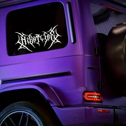 Nightlife Style, Gothic Sticker/black/white/versatile Style/Suitable for SUV Small Car Sunscreen Adhesive Watertight Car Sticker