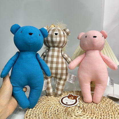2024 New Little Bear Cloth Art Doll Cute and Creative Cloth Doll Doll Doll Adorable Baby Comfort Toy