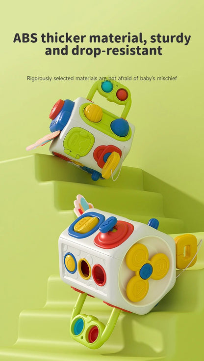 Brinquedos Cubo de Atividades Montessori para Crianças Pequenas Brinquedo Sensorial Educativo para Viagem Presente para Crianças