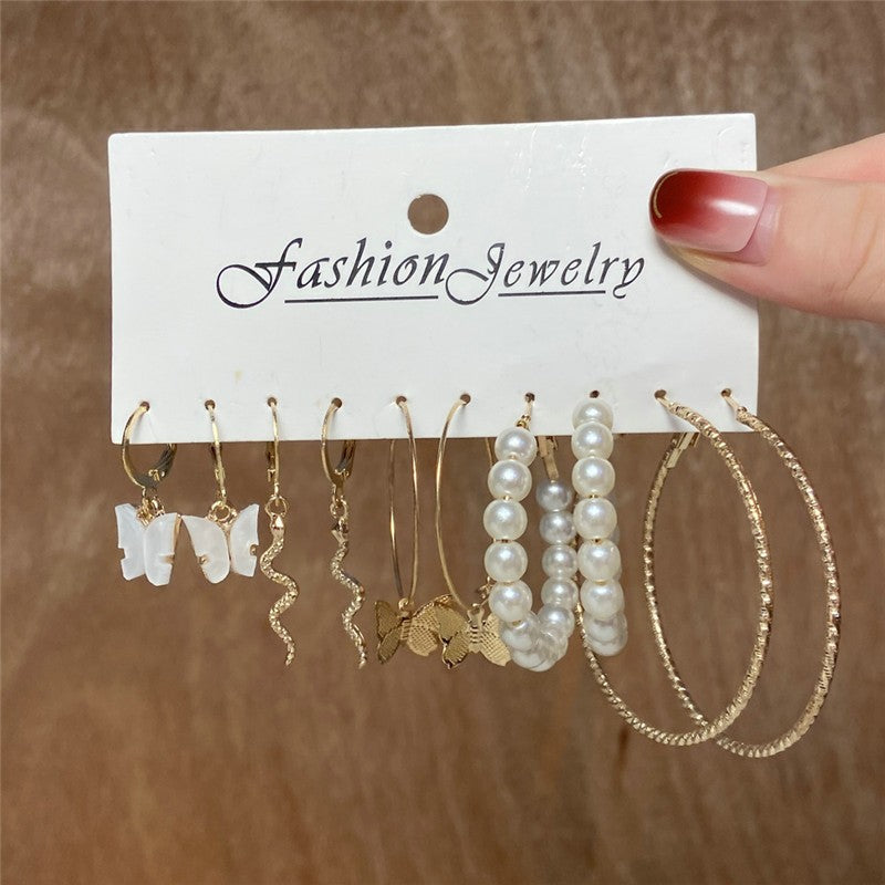Brincos Grandes de Coração Dourado e Prateado YOBEST para Mulheres, Conjunto de Brincos Borboleta Pendurados, Presentes de Joias Femininas, Nova Moda, 2025