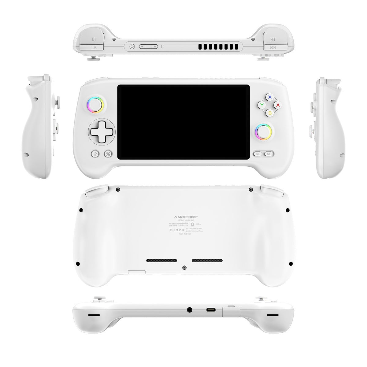 ANBERNIC RG557 Retro Handheld Game Console Android 14 5.48 Inch AMOLED Screen Video Player High-resolution Joysticks RG 557 PS2