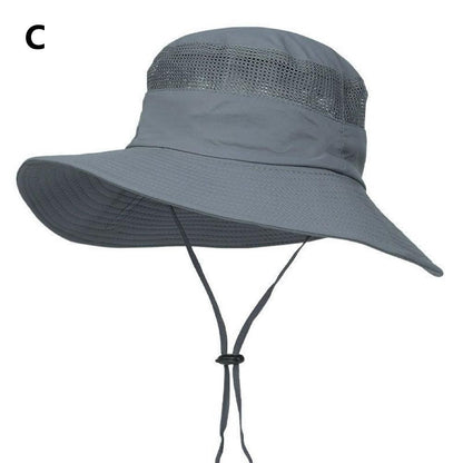 UV-proof Big Eaves Hat Summer Sunshade Fisherman Sunscreen Outdoor fishing Waterproof Quick drying Breathable Umbrella Cap Men