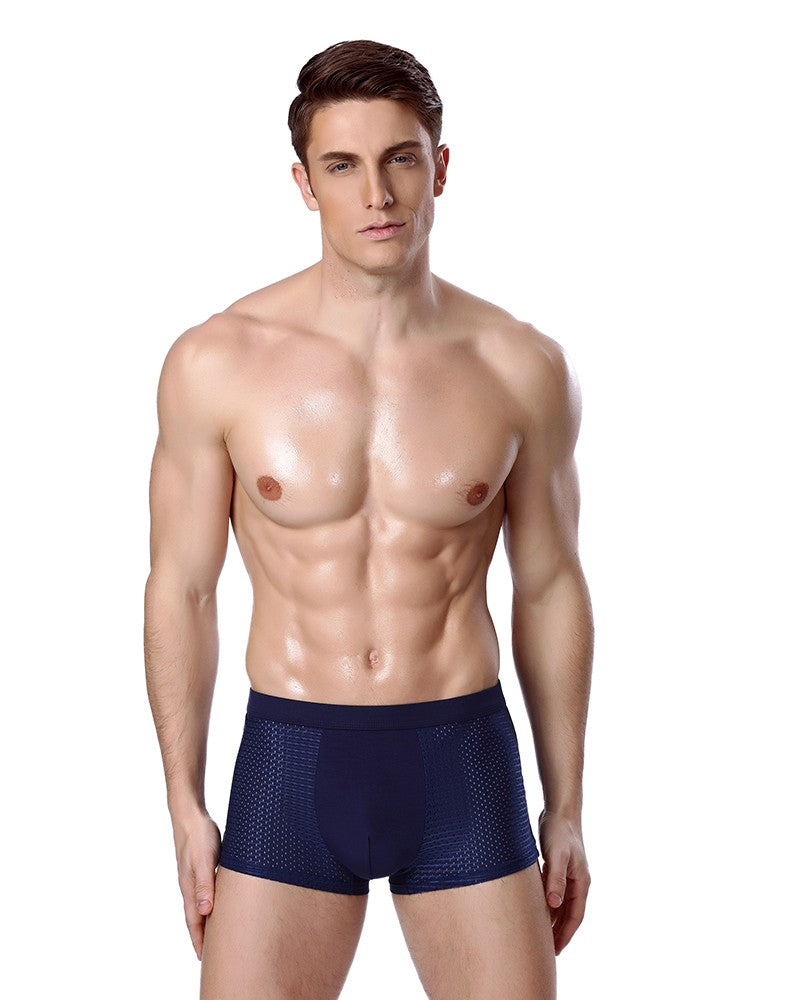 L-8XL Plus Banboo Fiber Men Underwear Male boxer Solid Panties Shorts Men's  Underpants Breathable Intimate Man boxers 4pcs