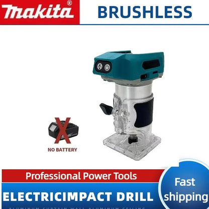 Makita DRT50 Tupia Sem Fio Recarregável com Motor Brushless para Entalhar e Fresar Madeira, Máquina de Chanfrar Portátil