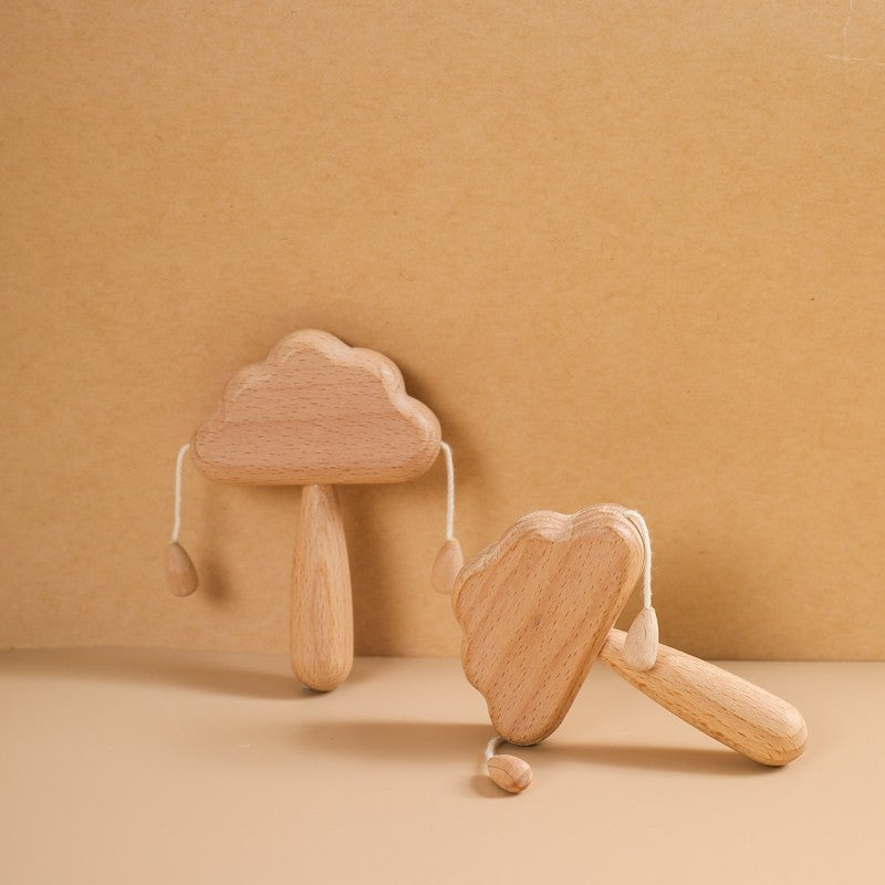 Natural Wooden Cloud Rattle Baby Toys Babies Newborn Accessories Interactive Toys for Kids Safe Non-Toxic Baby Toys 0 12 Months