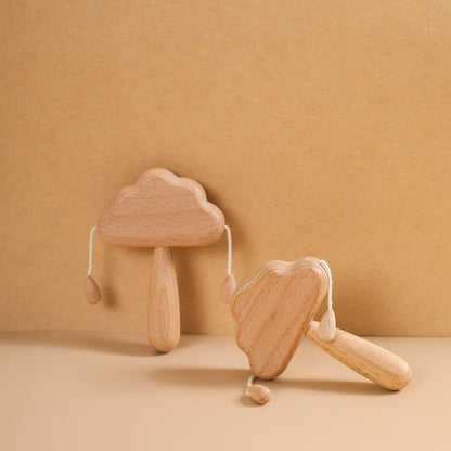 Natural Wooden Cloud Rattle Baby Toys Babies Newborn Accessories Interactive Toys for Kids Safe Non-Toxic Baby Toys 0 12 Months