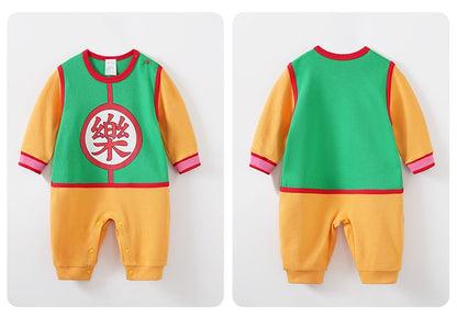 Bebês Meninos Manga Comprida Desenho Animado Cosplay Roupa Macacão Traje Romper Macacão Roupas Infantis Criança 100% Algodão Primavera e Outono