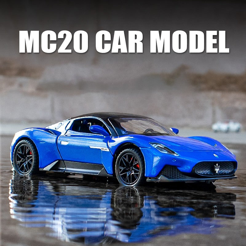1:32 Maserati MC20 Coupé Liga Esporte Carro Fundido Miniatura Metal Carro Simulação Som e Luz Carro Brinquedo Para Meninos Velozes e Furiosos