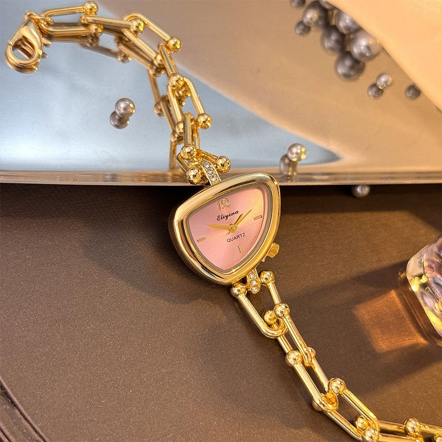 Ladies' Fashionable Trendy U-Shaped Quartz Watch with New Polygonal Alloy Case Must-Have Accessory for Trendy Outfits