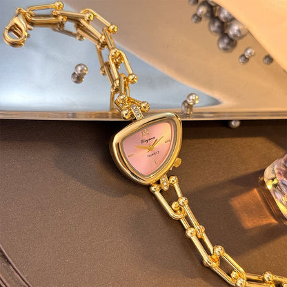 Ladies' Fashionable Trendy U-Shaped Quartz Watch with New Polygonal Alloy Case Must-Have Accessory for Trendy Outfits