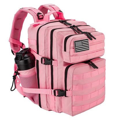 LHI Mochila Tática 45L/35L/25L para Homens e Mulheres, À Prova D'Água, Bolsa de Ginástica para Atletas, Mochila de Viagem para Caminhada ao Ar Livre com Porta-Garrafas