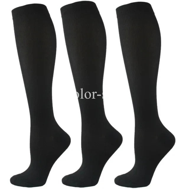 3/6/7 Double Compression Socks Varicose Socks Men Women With Diabetes Pregnancy Elastic Socks Gym Outdoor Sports Rugby Running