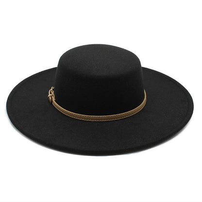 CHAPÉU FEMININO Chapéu Coco Chapéu Fedora Para Mulheres Chapéu Branco Plano Cinto De Luxo Senhoras Chapéu De Casamento Chapéus Fedora Outono Inverno ?????