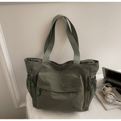 Stylish Nylon Canvas Shoulder Bag for Women Spacious Top Handle Bag Tote Casual  Comfortable and Versatile Texture Commuter Bag
