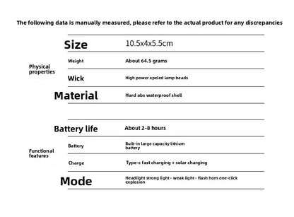 BUCKLOS Bike Light Solar Power Bicycle Front Light Highlight LED with Colorful Side Lamp Cycling Lights Bicycle Accessories