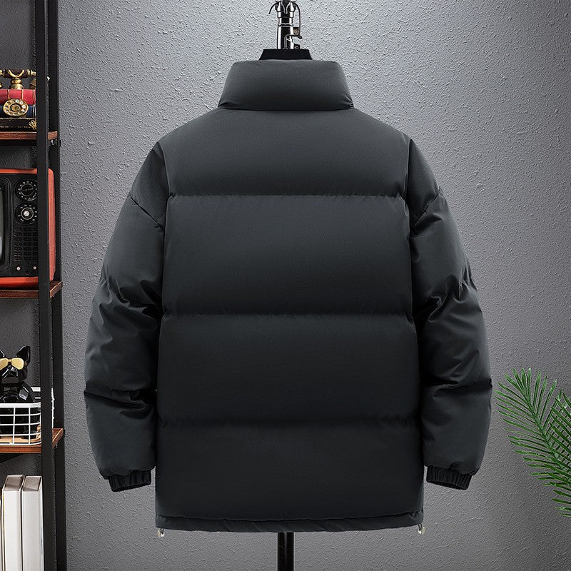 Jaqueta de Pesca Masculina Inverno Marca na Moda Gola Alta Jaqueta Acolchoada Solta Adolescentes Quente À Prova de Frio Casaco Tamanho Grande
