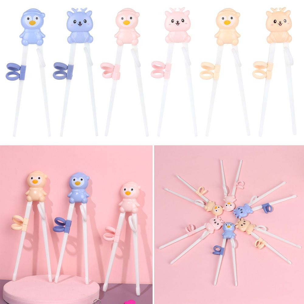 1 Pair Cartoon Chopsticks Children Eating Training Chopsticks Learn Chopsticks Correct Usage Baby Practice Chopstick