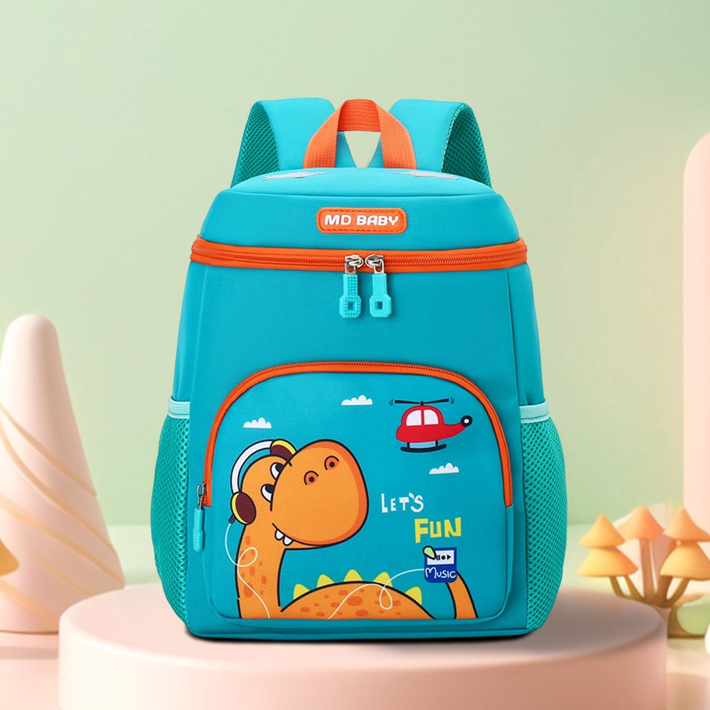 Mochila de Dinossauro Fofa para Crianças Meninos Meninas, Bolsas Escolares de Jardim de Infância para Pré-Escola de Desenho Animado