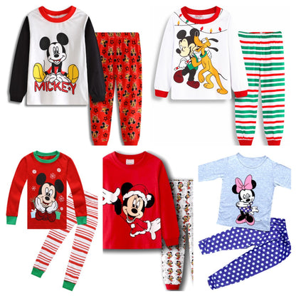 New Boys Long Sleeve Pyjamas Kids Mickey girl Pajamas Baby Cotton Pijama Children Sleepwear Girls Clothing Sets Baby Wears