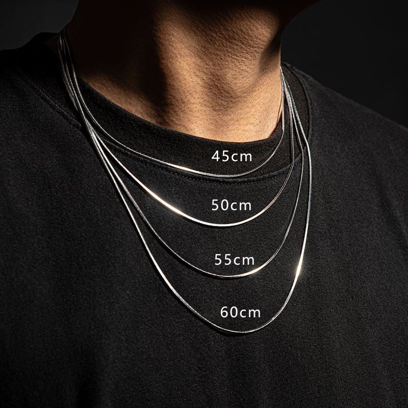 1 peça de colar de aço inoxidável com corrente elo de cobra, estilo punk e hip-hop, para homens e mulheres, cor prata, joia masculina, presentes, Cadenas Para Hombre