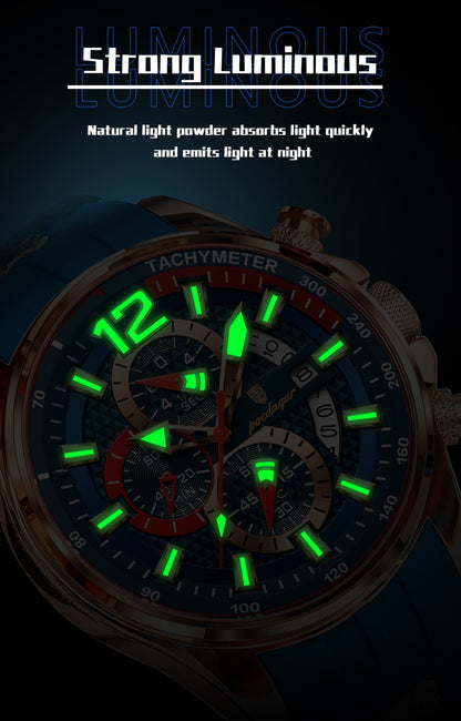 POEDAGAR Luxury Military Men Watch Calendar Chronograph Waterproof Luminous Man Wristwatch Fashion Silicone Quartz Men's Watches