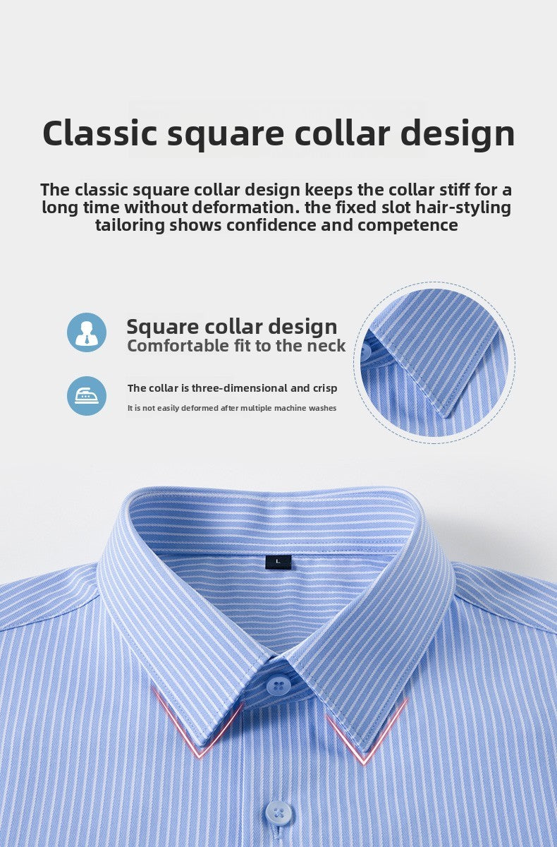 High End Mulberry Silk Soft Anti-wrinkle New Stripped Slim Fit Brand Men Shirts Designer Long Sleeve Business Casual Tops 2025