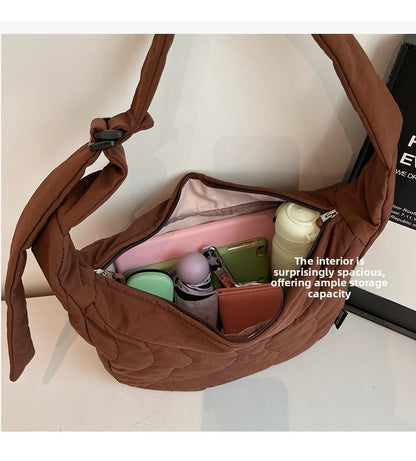 New Commuting Crossbody Bags for Women Fashion Texture and Simple Hobo Shoulder Bag Large Capacity Versatile Bags for Travel