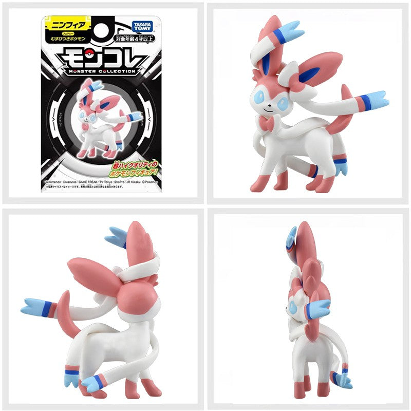 Original TAKARA TOMY Pokemon Figurine Toys Mimikyu Sylveon Lapras Charizard Umbreon Vaporeon Snorlax Model Dolls Birthday Gifts
