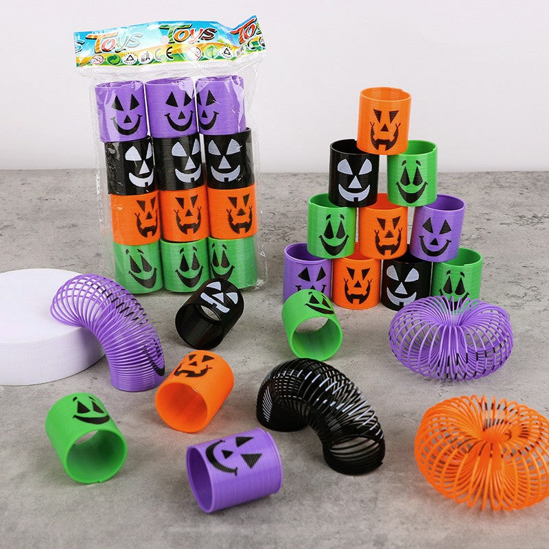 12/36pcs Halloween Coil Springs Toys Kids Halloween Party Favors Trick or Treat Gifts Boy Girl Birthday Goodie Bag Bucket Filler