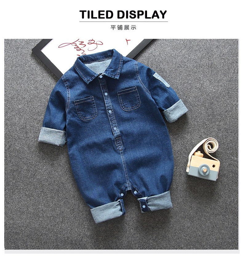 Macacões de Bebê IENENS Roupinhas de Recém-nascidos Macacão Jeans Peça Única 0-18 Meses Menino Menina Roupas Macias Roupas Infantis