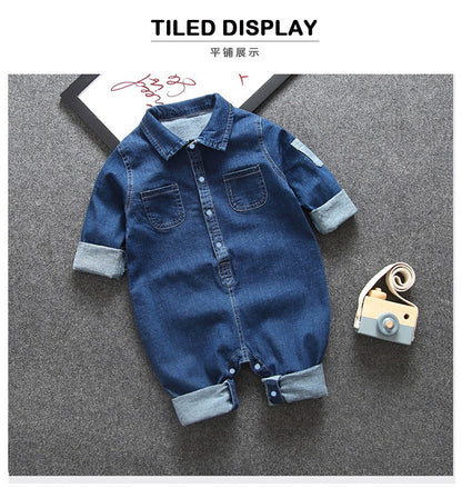 Macacões de Bebê IENENS Roupinhas de Recém-nascidos Macacão Jeans Peça Única 0-18 Meses Menino Menina Roupas Macias Roupas Infantis