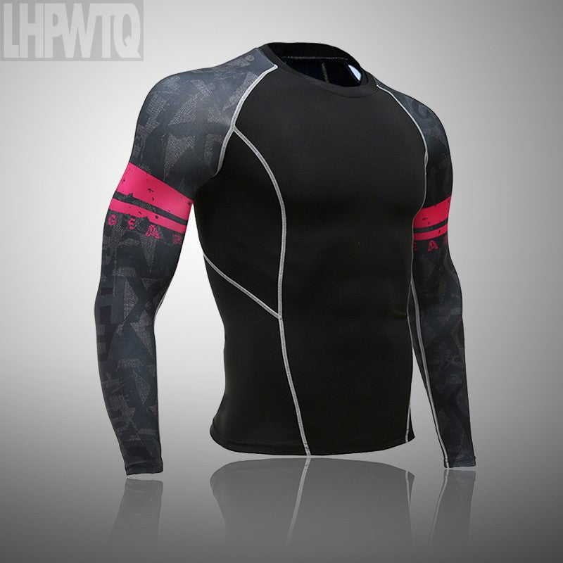Men's Sports Suit MMA rashgard male Quick drying Sportswear Compression Clothing