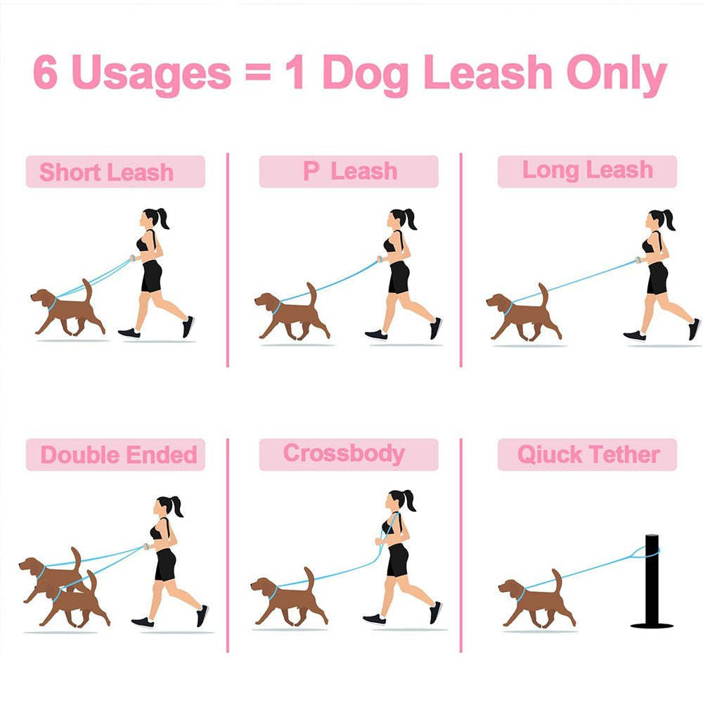 Coleiras de couro multifuncionais para cães, coleira para cães sem usar as mãos, coleira dupla de couro legítimo para passear com dois cães, suprimentos para animais de estimação