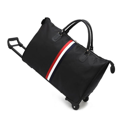 24inch Capacity Travel Trolley Luggage Storage Bag With Wheels Waterproof Pulley Portable Collapsible Expandable Fashion Clothes