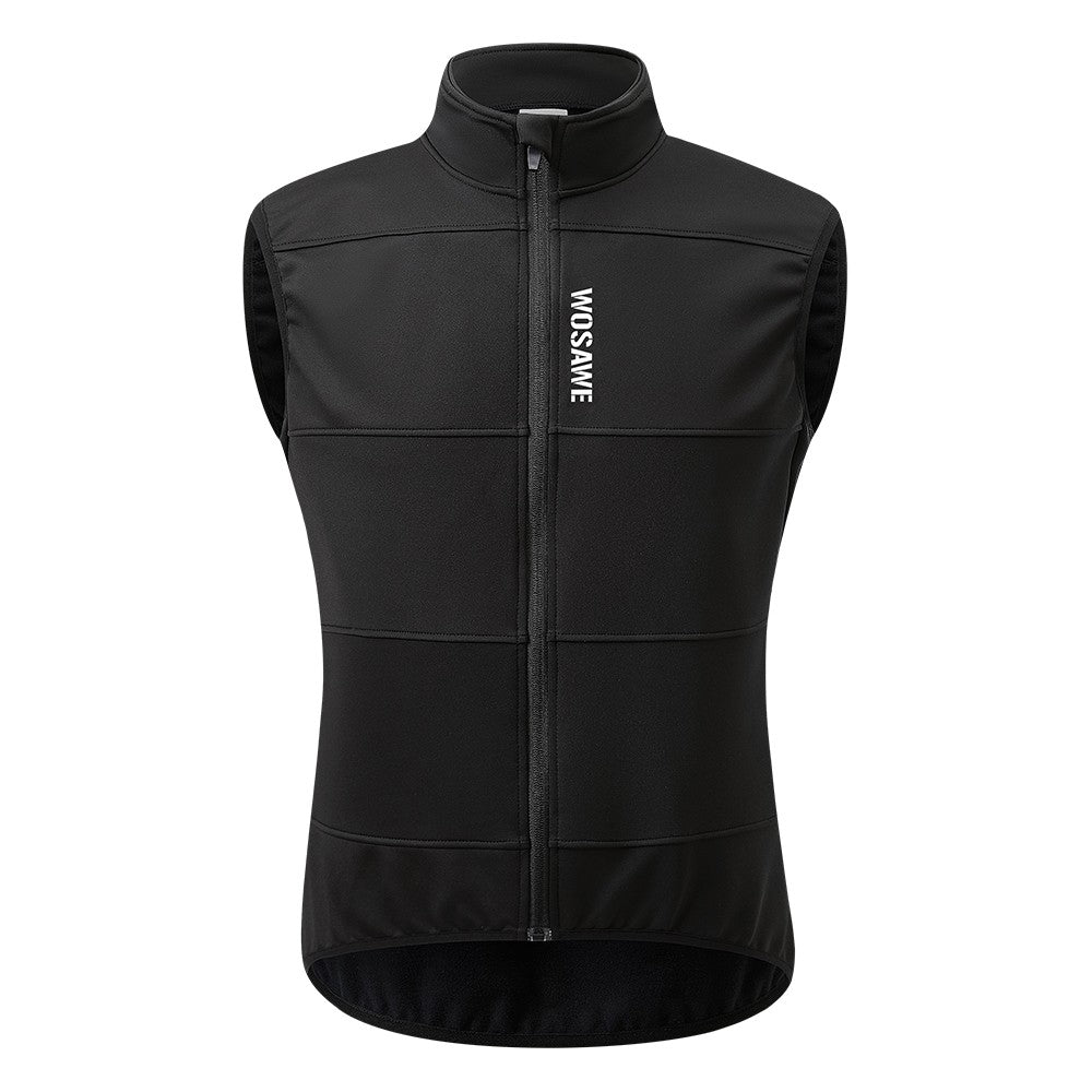 WOSAWE Men's Cycling Jersey Winter Thermal Long Sleeve Fleece MTB Cycling Jacket Bicycle Top Bike Clothing with 3 Rear Pockets