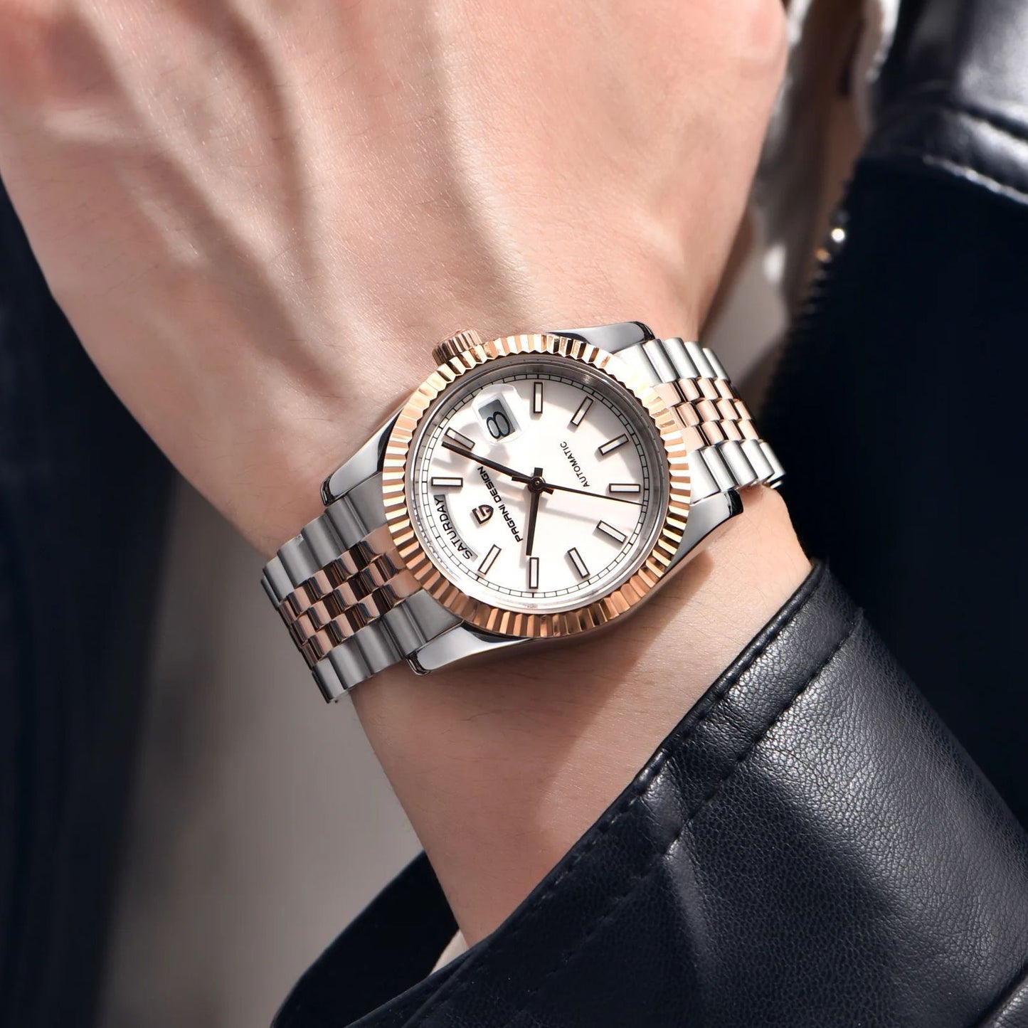 PAGANI DESIGN 2025 New Enamel Dial DD36 Luxury Silver Gold Automatic Watch For Men AR Sapphire crystal Mechanical Wristwatch Men